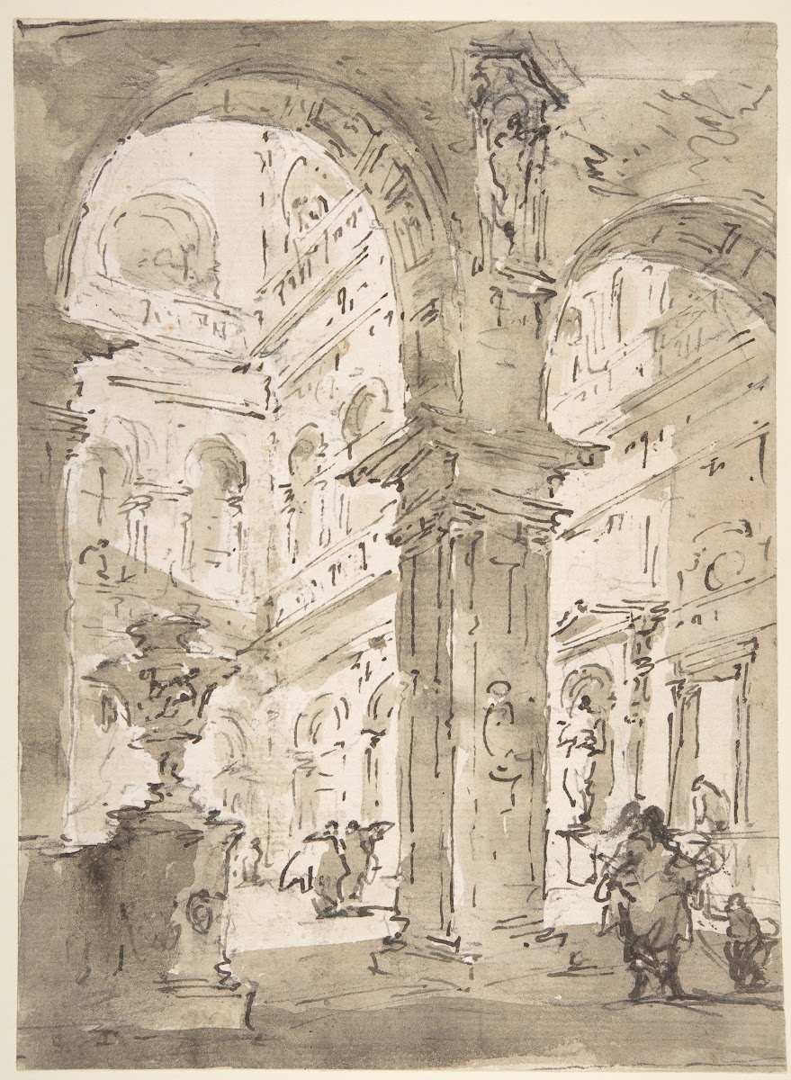 Architectural Capriccio Courtyard of a Palace 171293