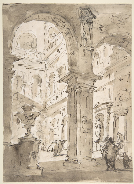 Architectural Capriccio Courtyard of a Palace 171293