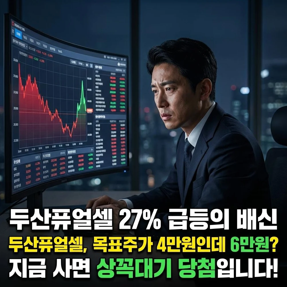 두산퓨얼셀 27% 급등에 속아 전재산 몰빵한 초보자가 100% 손해 보는 이유
