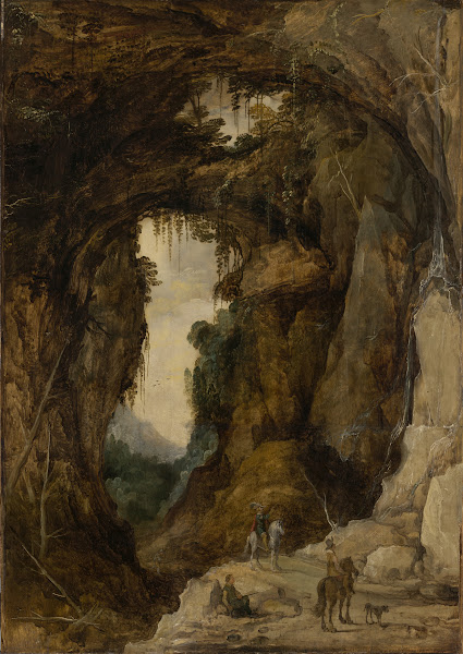 Landscape with Grotto and aRider ca1616