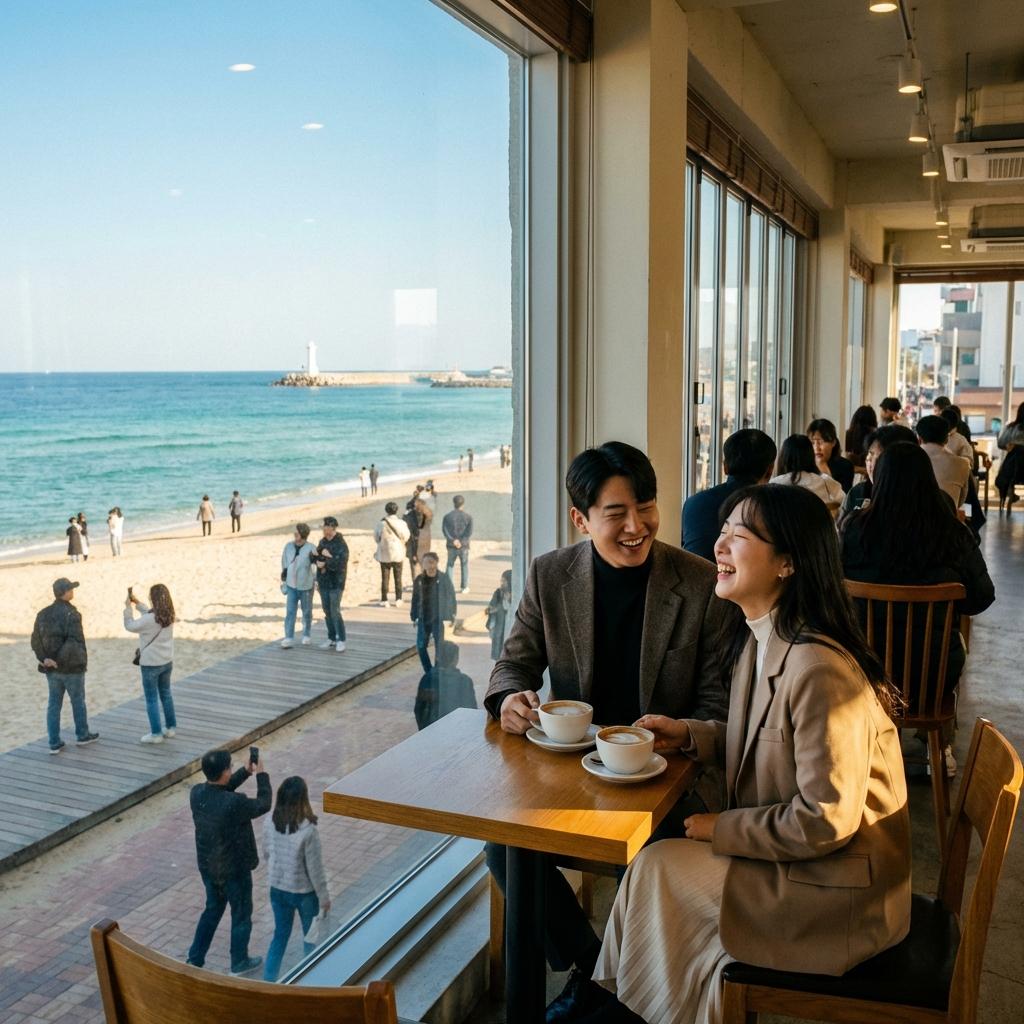 강릉 안목해변 카페거리: 오션뷰와 미식의 향연을 만끽하는 법