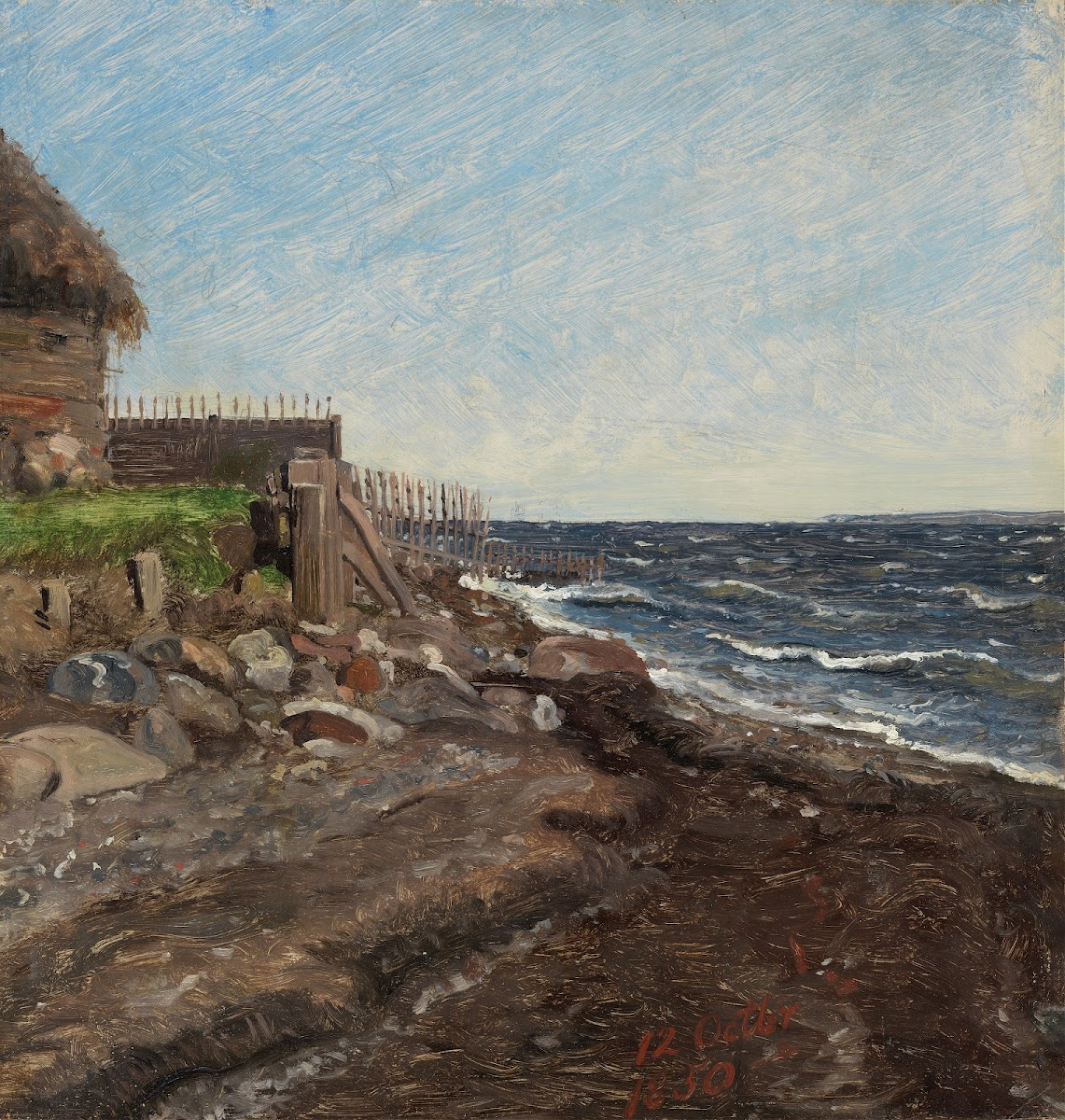The Coast at Hellebæk Study 1850