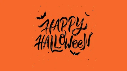 Halloween, Typography, Orange Background, Quote, Vector 4K Wallpaper Background