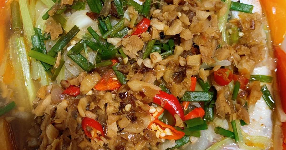 Cá điêu hồng hấp hành gừng nước tương