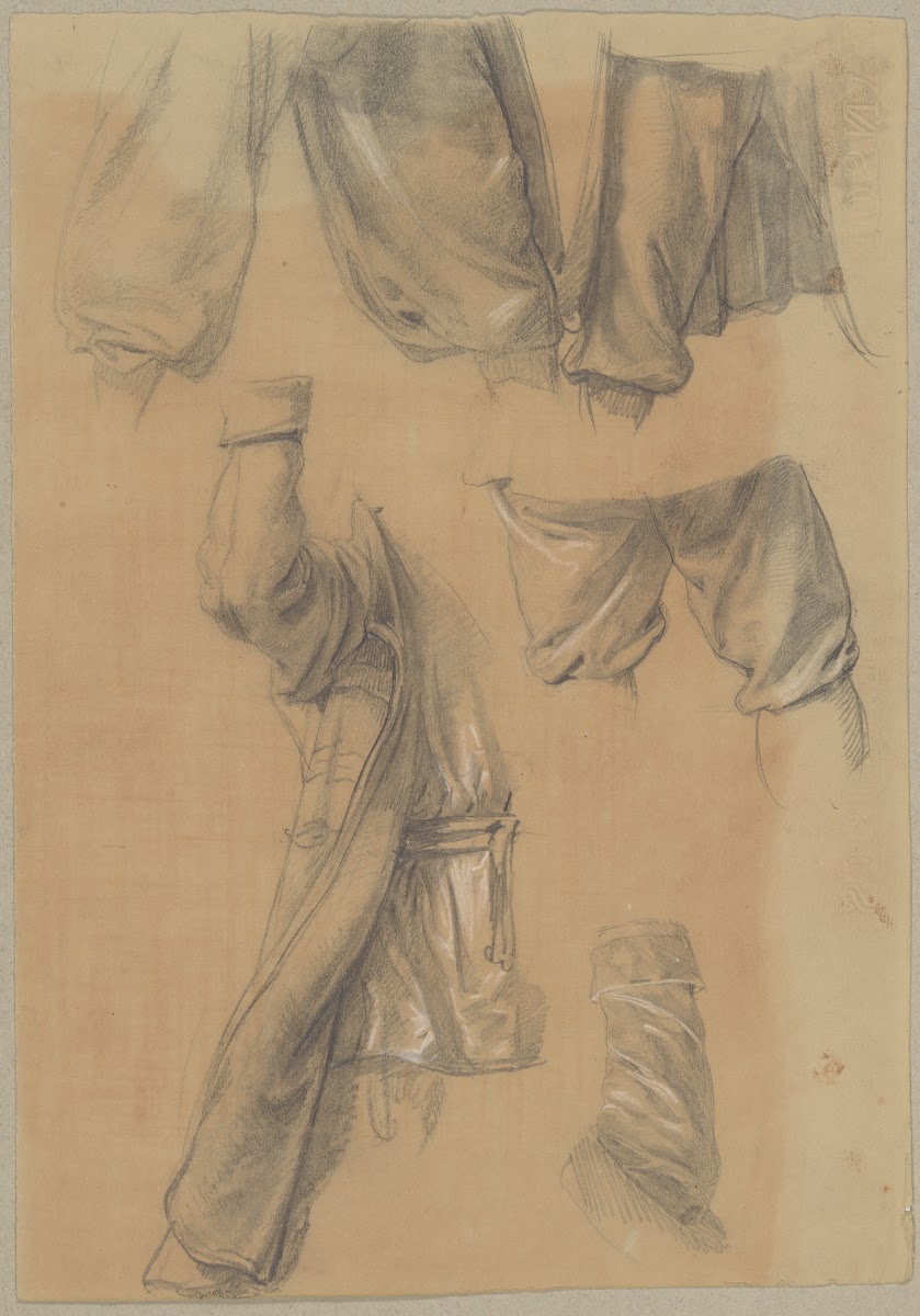 Studies of clothing fragments of assailants to the painting Martyrdom of St Josa