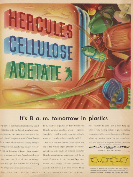 Hercules Cellulose Acetate Its 8 am tomorrow in plastics 1940