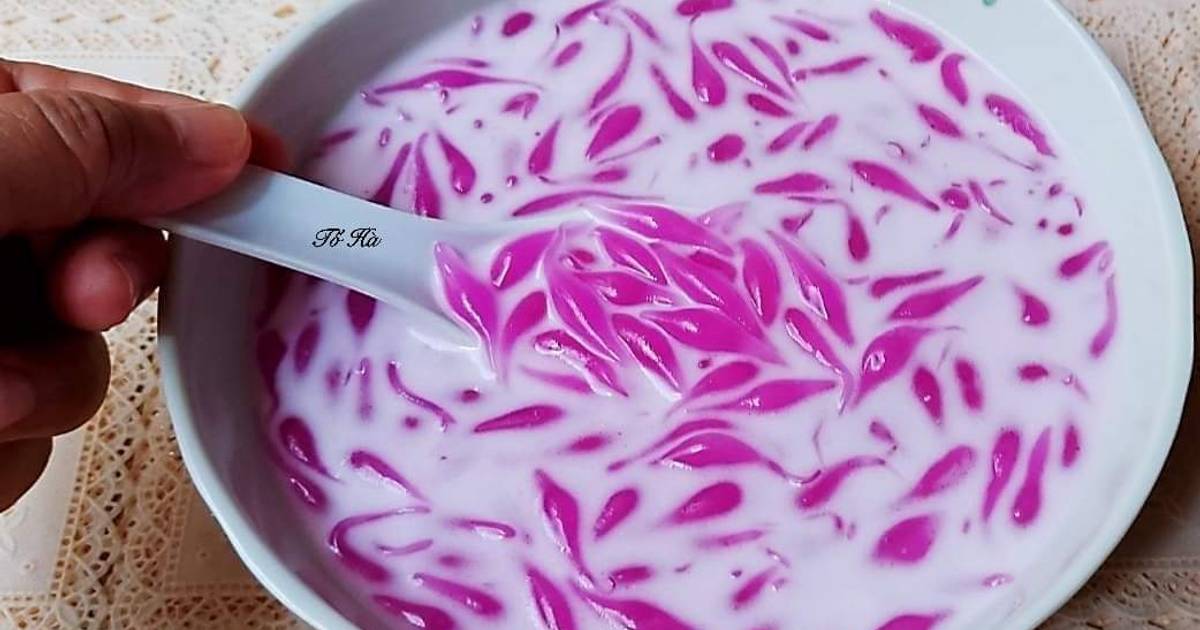 Bánh LỌT màu lá cẩm (cách 2)