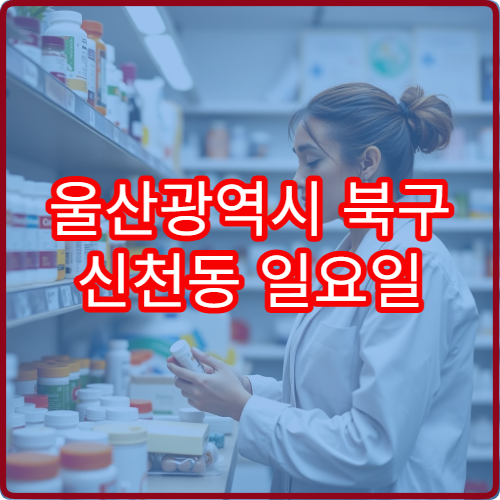울산광역시 북구 신천동 일요일 휴일 운영 약국 위치 정보 응급약 구매 가능