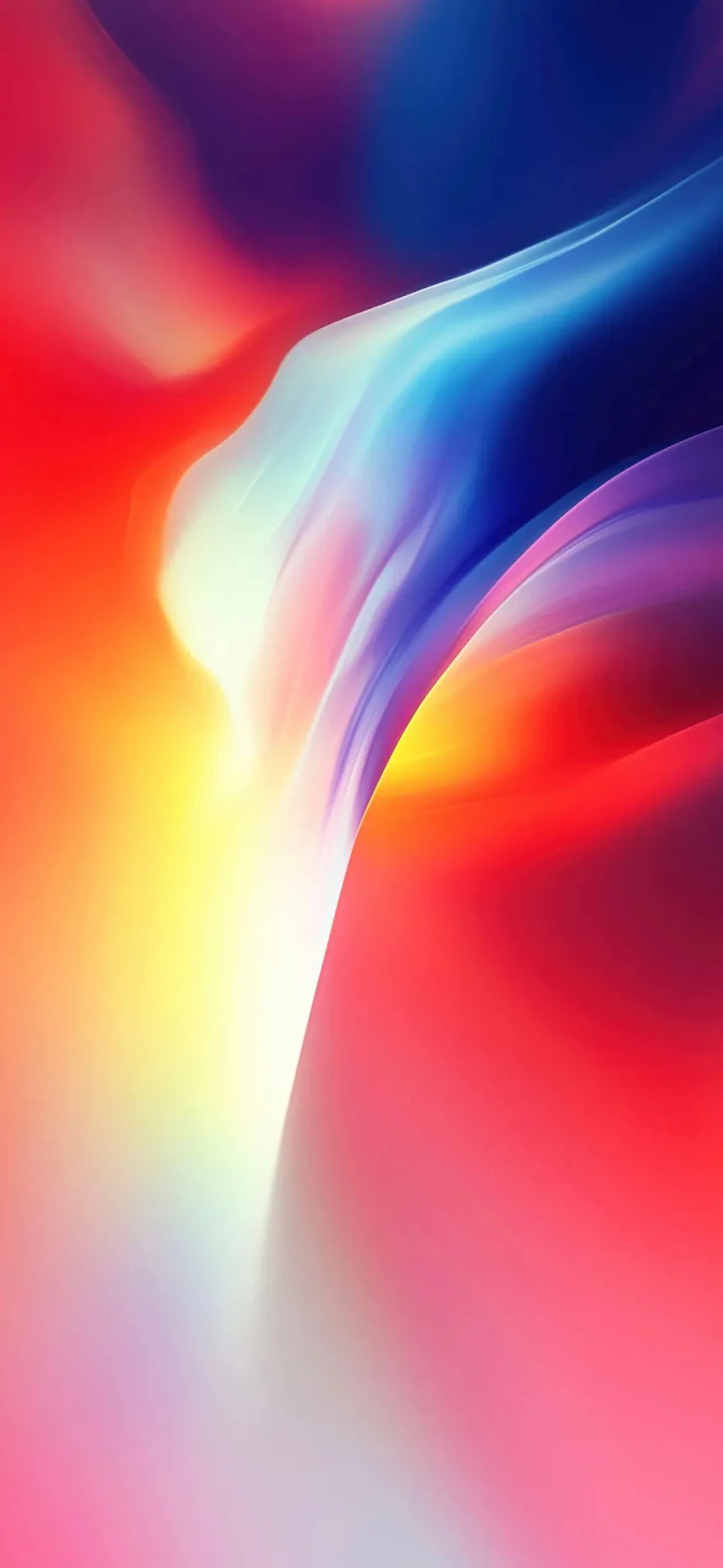 Vibrant Abstract Fluid Waves - Digital Art Full HD iPhone Wallpaper (1127x2442)