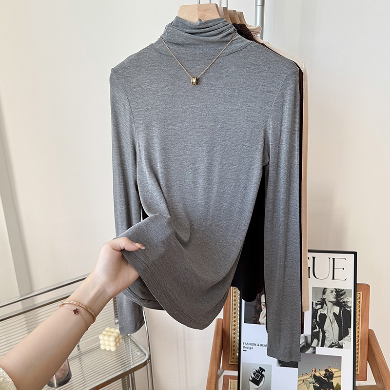Women's silk base layer top, lined