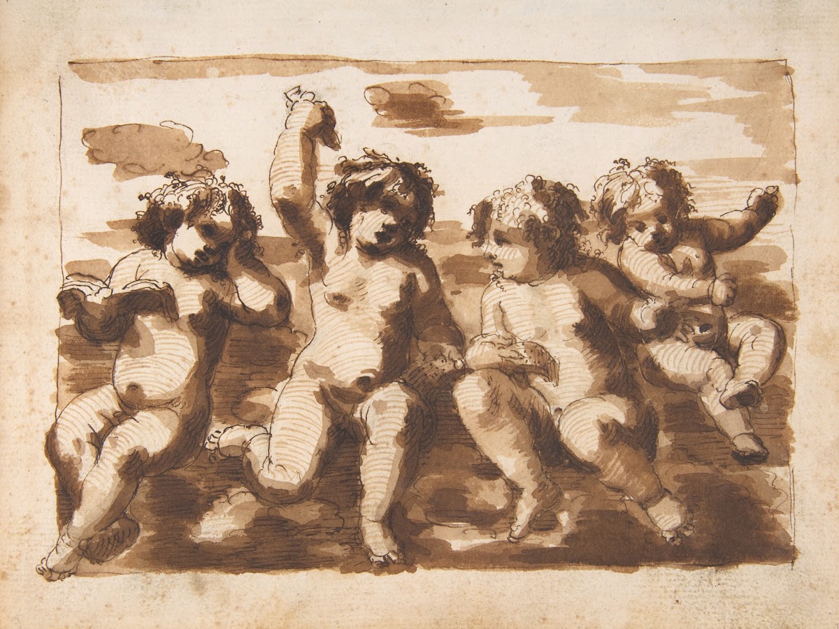 Four Putti on Clouds 164050