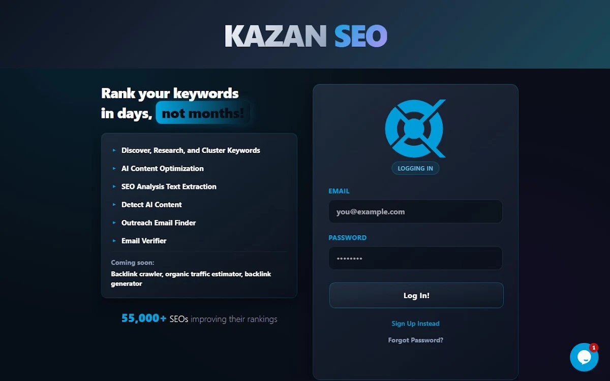 Captura de KazanSEO