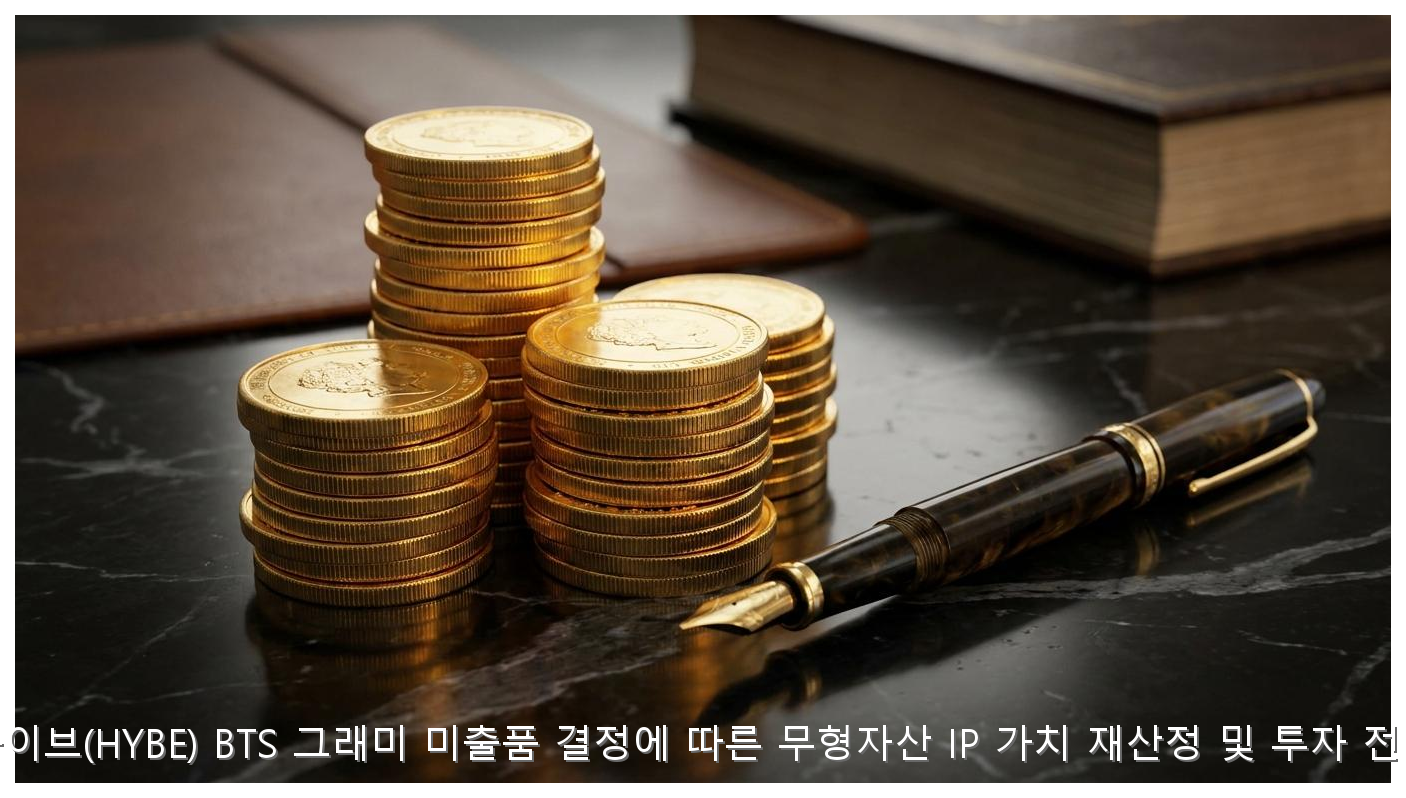 하이브(HYBE) BTS 그래미 미출품 결정에 따른 무형자산 IP 가치 재산정 및 투자 전략 핵심 안내 및 분석 인포그래픽 (4)