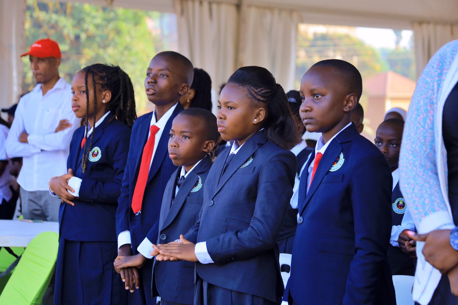 Pamville student leaders gathered for the prefects ceremony