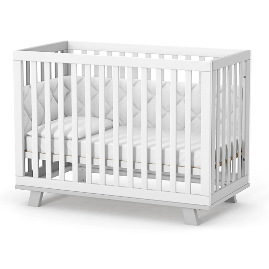 Bed Veres LD1 Manhattan with longitudinal pendulum white/grey