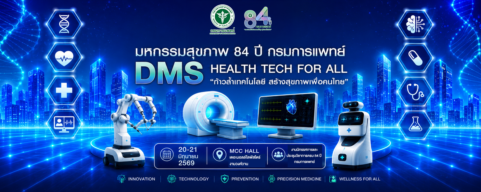 Banner งานมหกรรม 84 ปี กรมการแพทย์