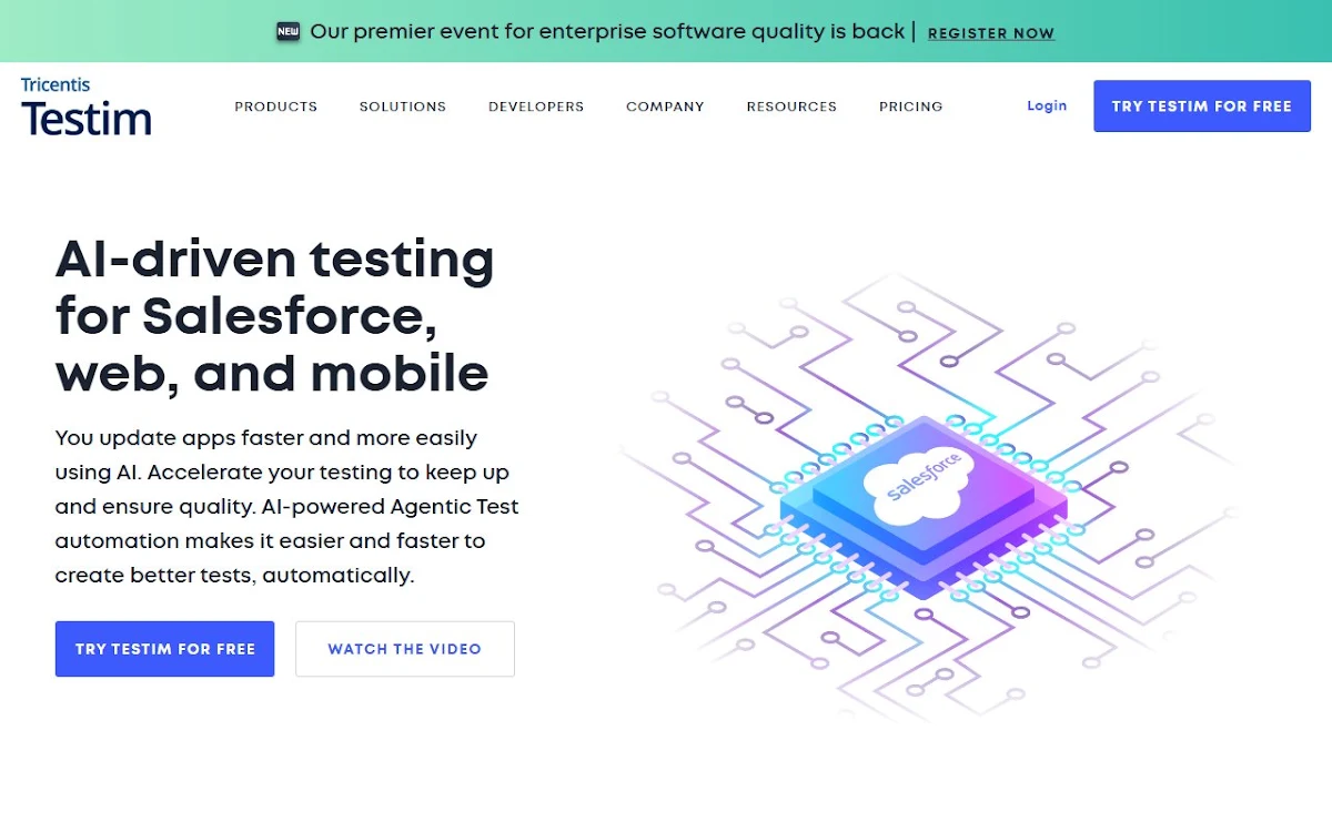 Captura de Testim.io