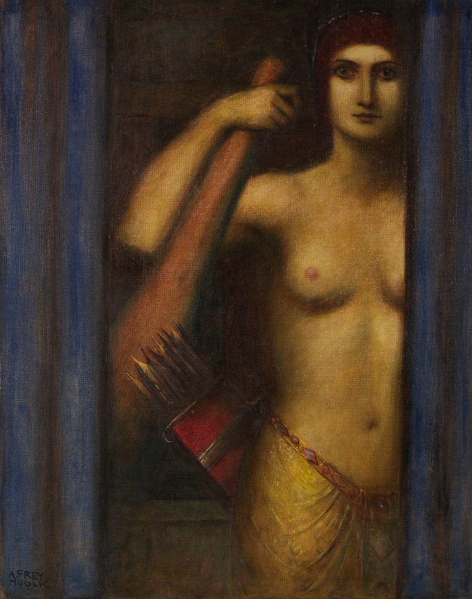 Amazone Mit Keule Und KöCher Ca 1910 20