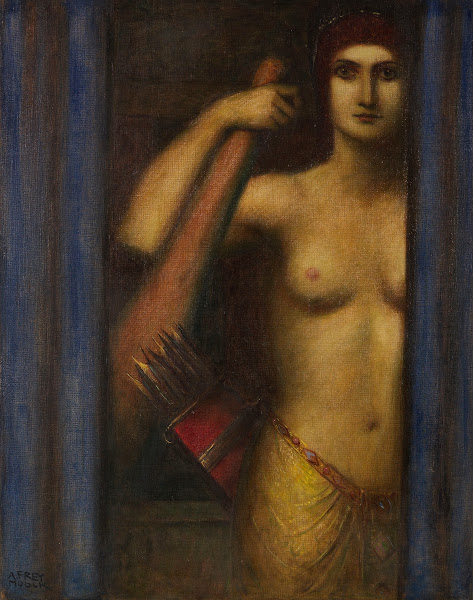 Amazone Mit Keule Und KöCher Ca 1910 20
