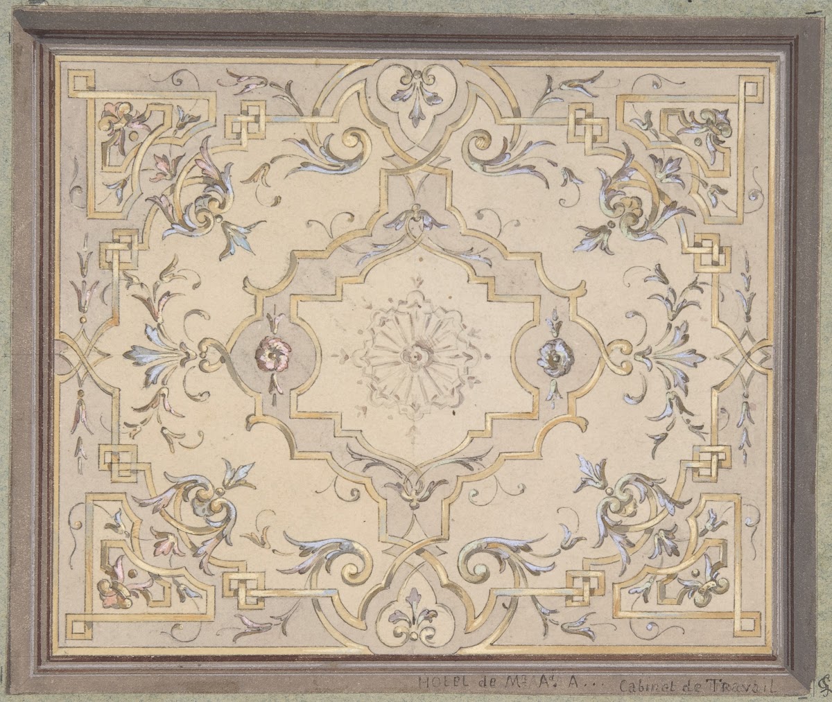 Design for a Study Ceiling 19th Century