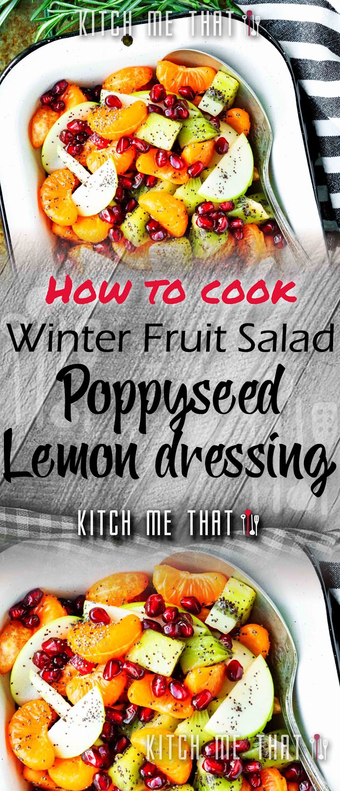 Winter Fruit Salad with Lemon Poppyseed dressing