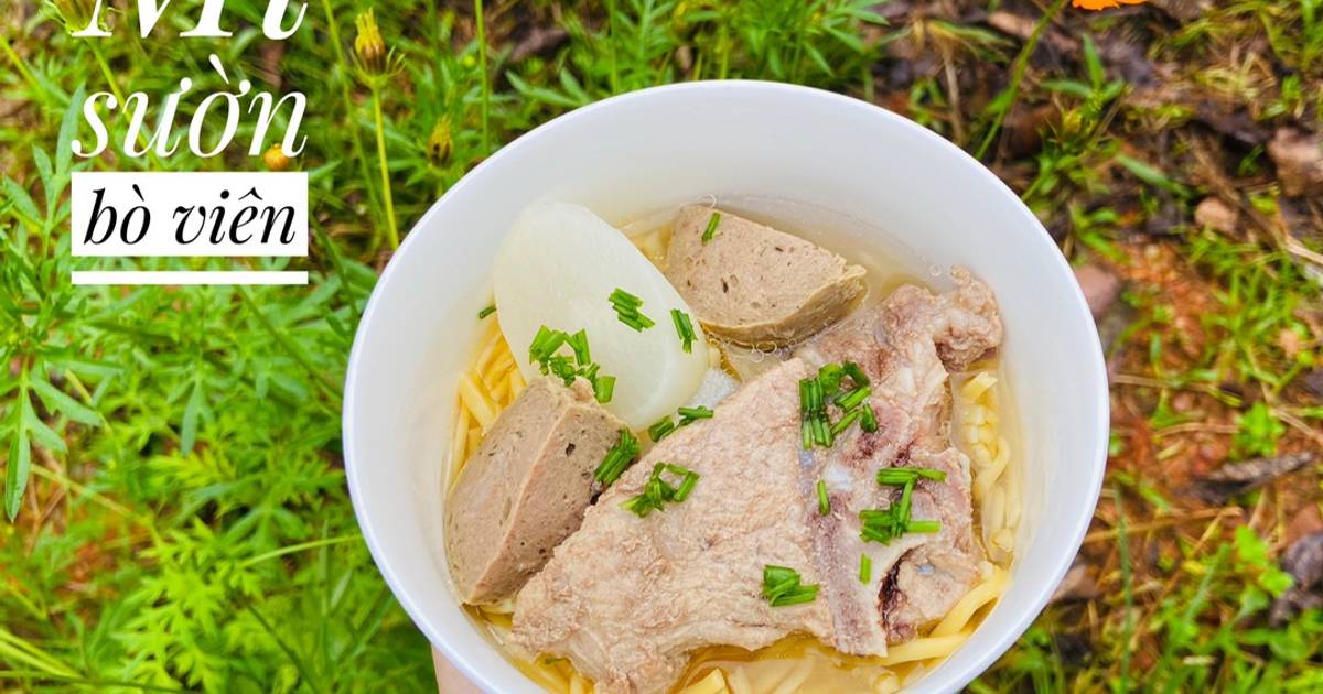 Mì sườn bò viên
