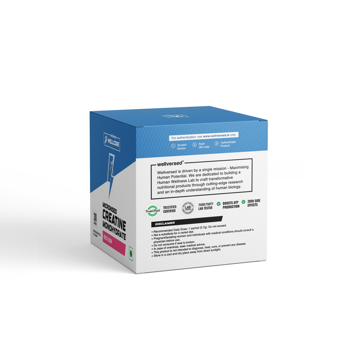 Wellcore Pure Micronised Creatine Monohydrate — Fruit Fusion, 30 Sachets