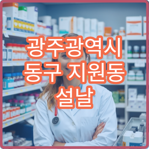 광주광역시 동구 지원동 설날 구정 연휴 이용 가능한 약국