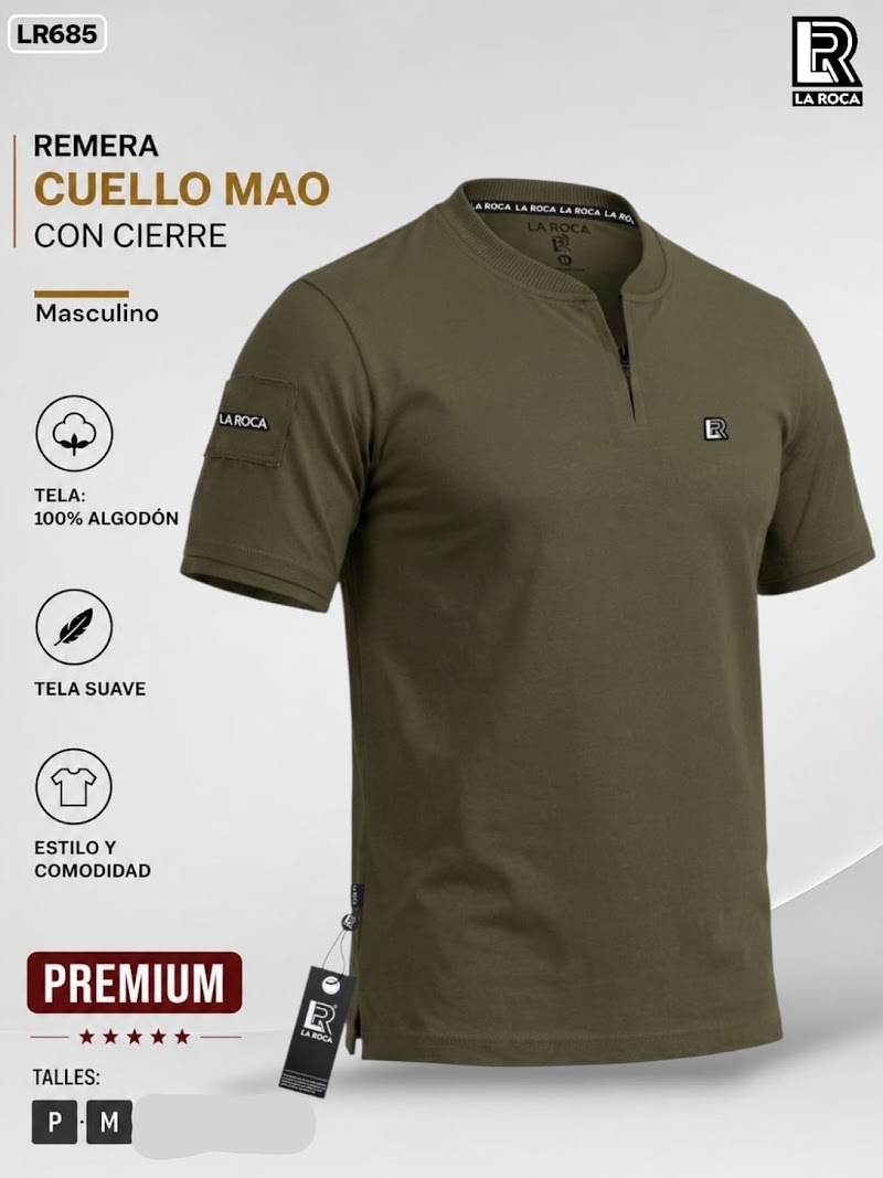 Remera cuello mao con cierre · foto 3