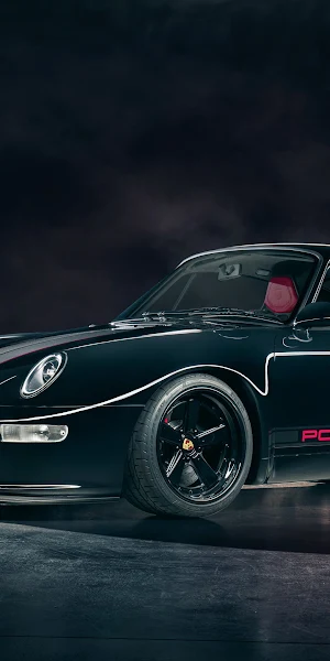 Porsche, 911, Restomod, Black 4K Wallpaper Background