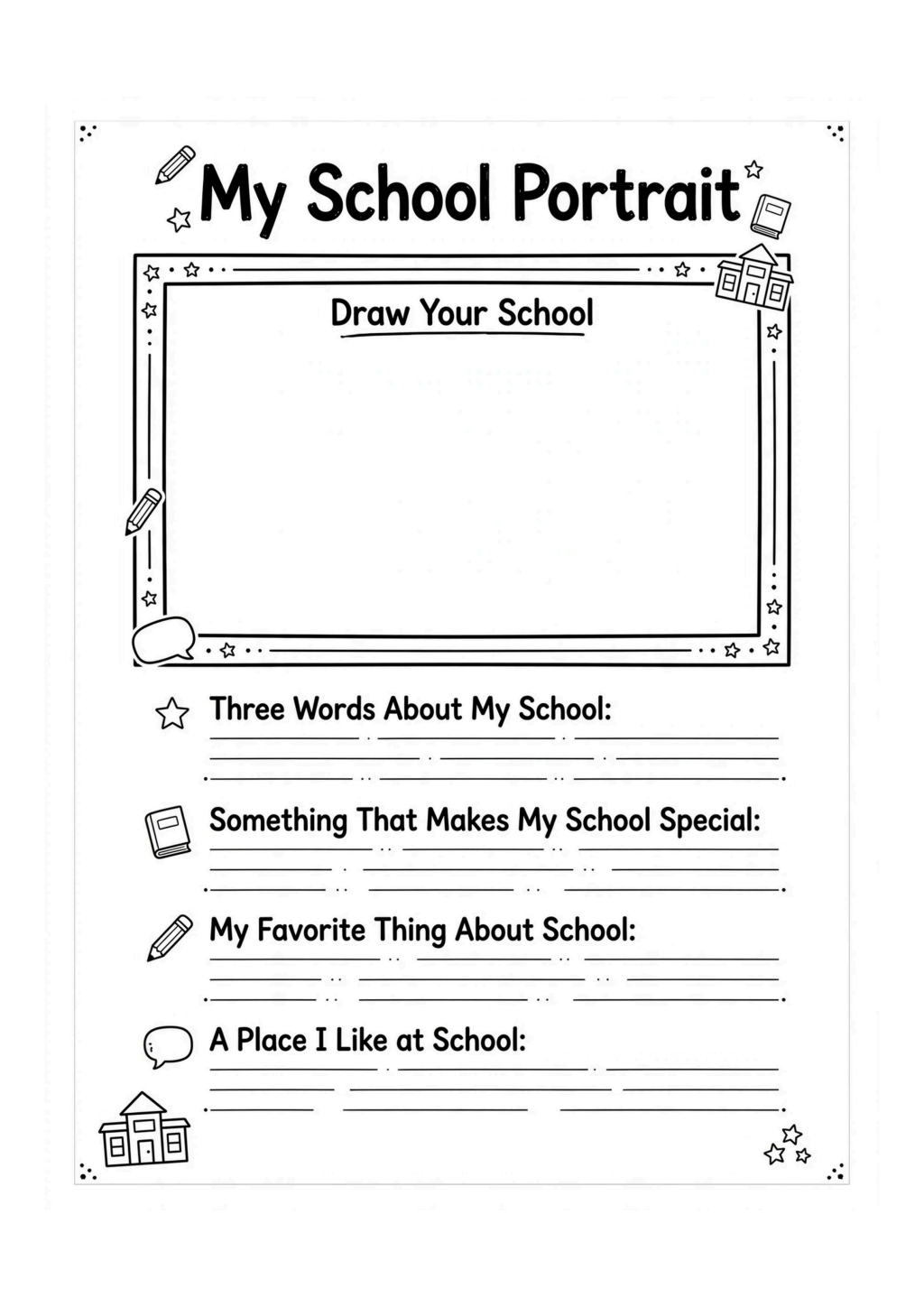 My School Portrait Worksheet