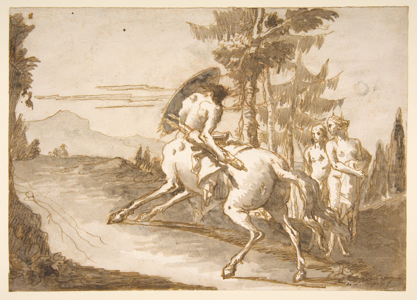 Centaur with Shield and Two Satyresses 17271804