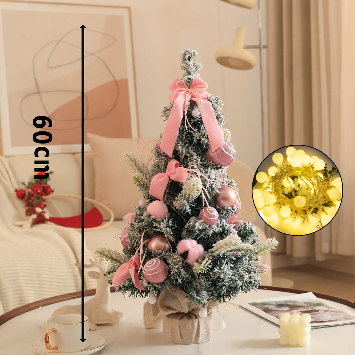 Decorative Table Christmas Tree Sets with Lighting