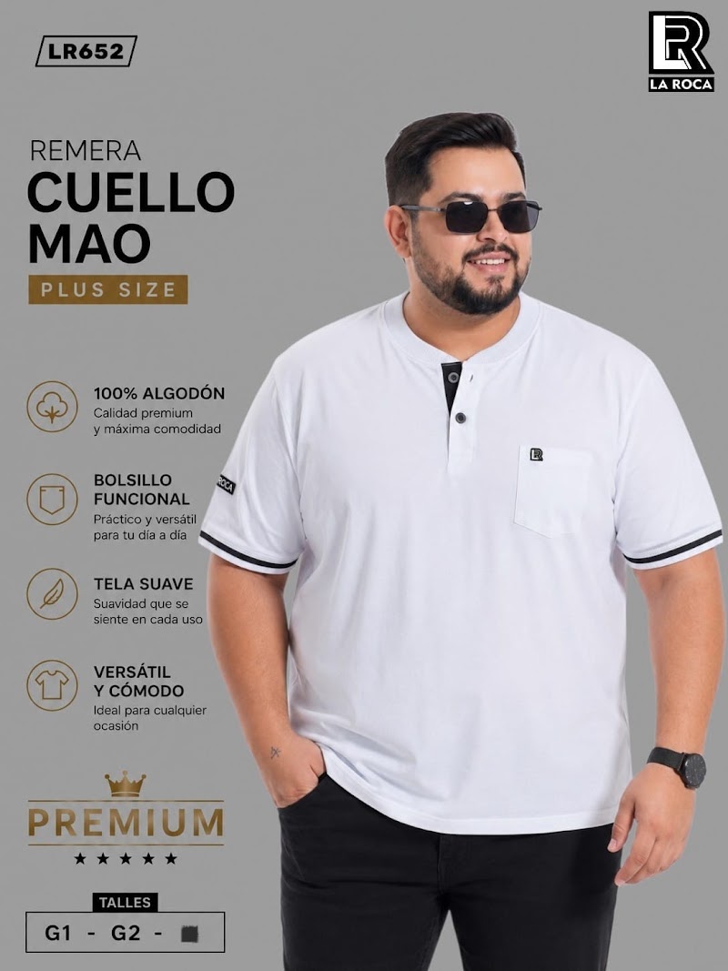 Remera cuello mao plus size · foto 2
