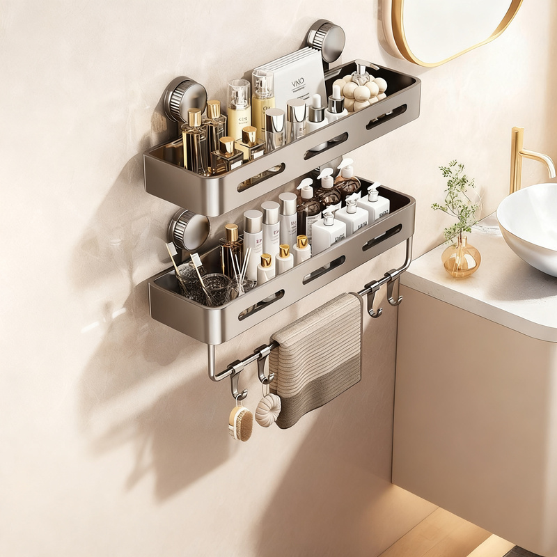 Saugnapf-Regal für Badezimmer, wandhängend