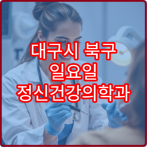 대구시 북구 일요일 정신건강의학과 진료 가능한 병원 정보 자료