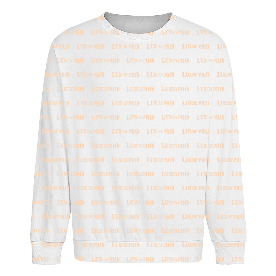 AOP All Over Print Thick Fleece Crewneck Sweatshirt