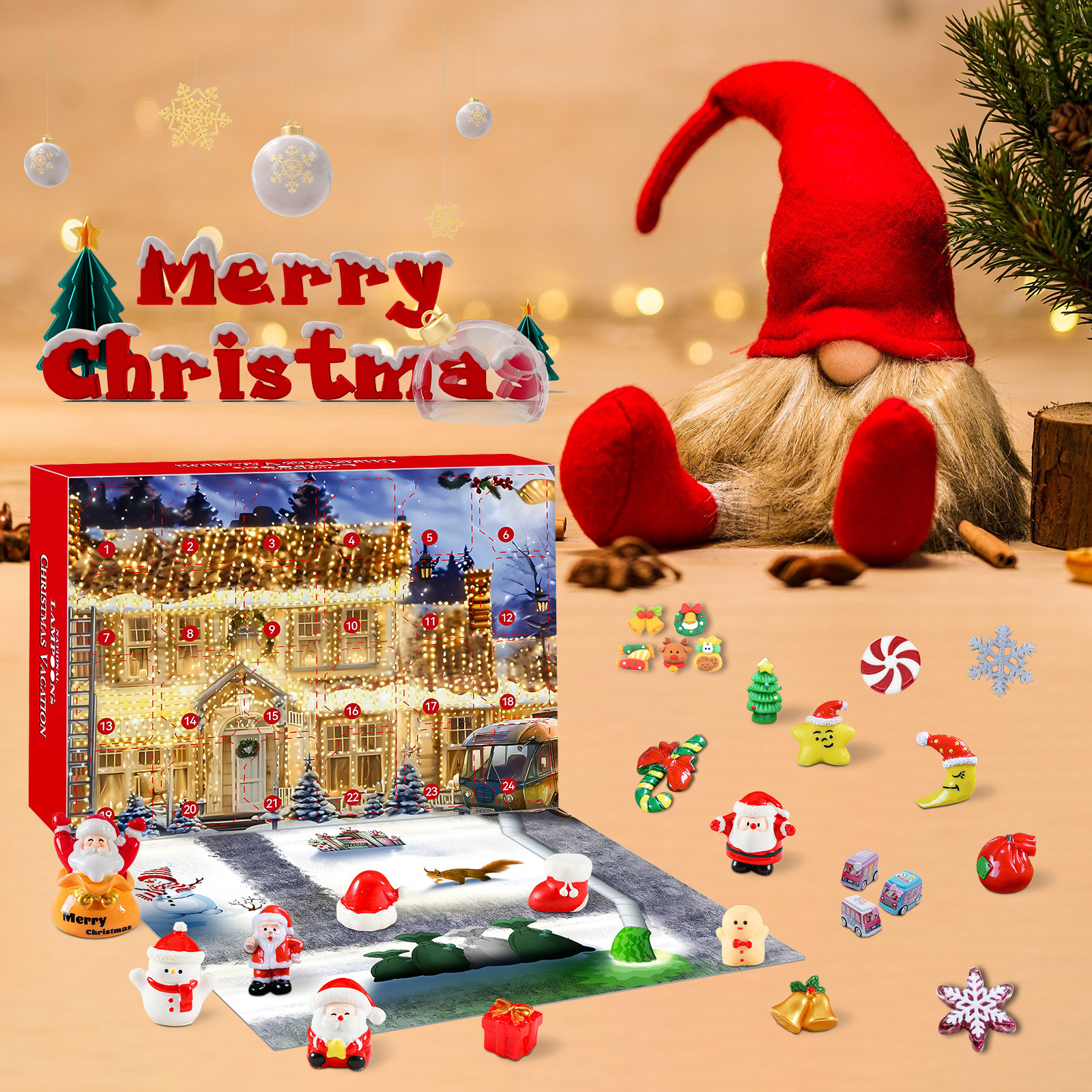Adventskalender mit 24 Plüsch-Überraschungen