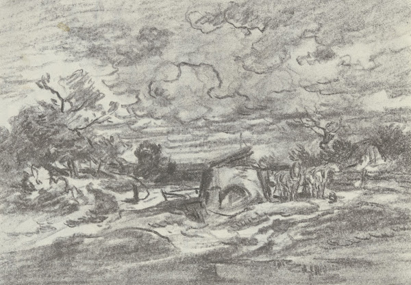 Landscape in stormy weather