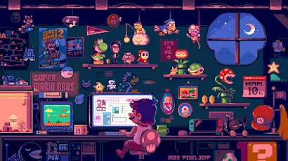Pixel Art, Mario, Nintendo, Gaming Full HD Wallpaper Background