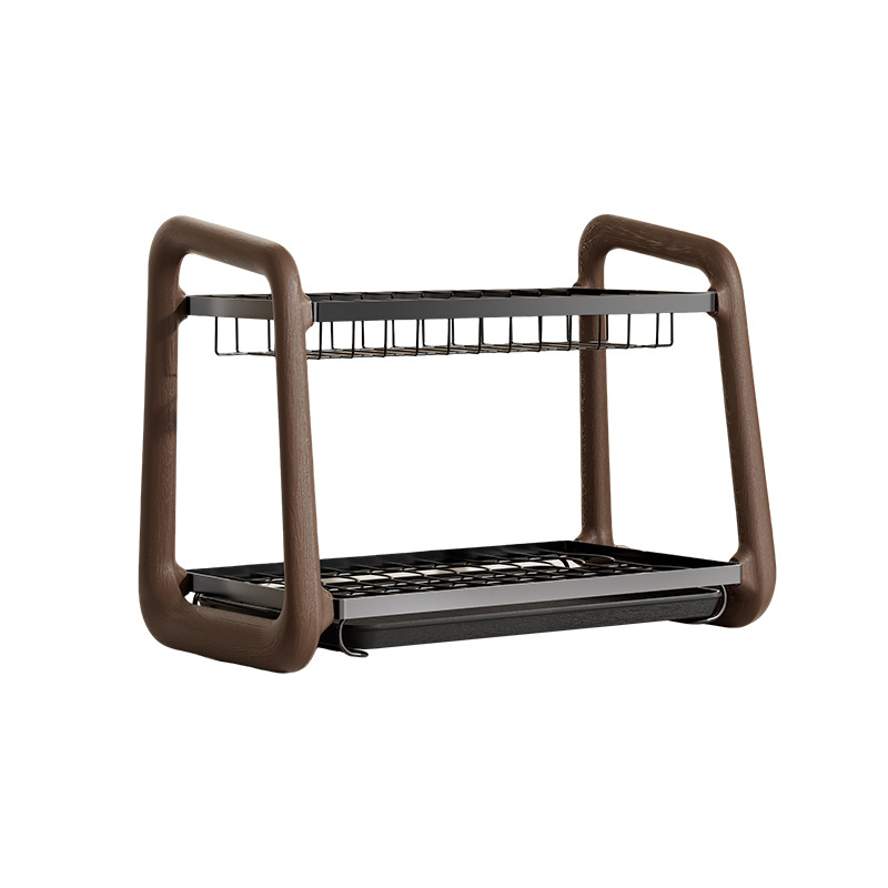 Plastic drying rack with drip tray