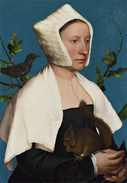 A Lady With A Squirrel And A Starling C1526