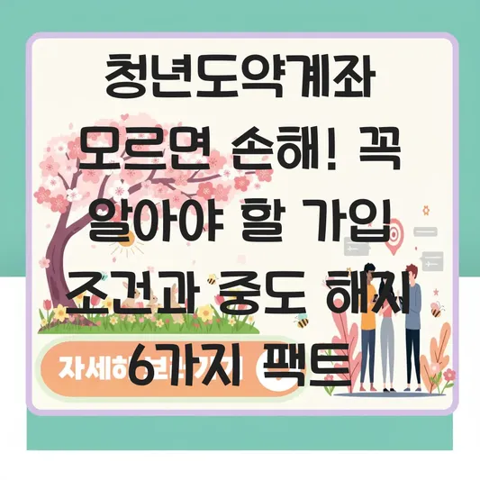 청년도약계좌 가입 조건 및 중도 해지 시 정부 기여금 수령 가능 여부 총정리 대표 이미지
