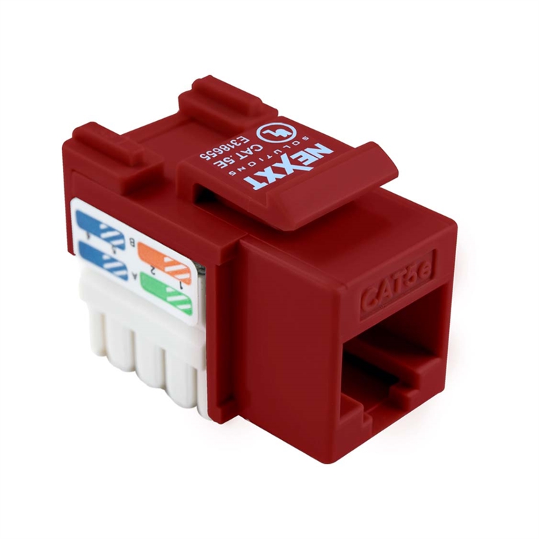 Nexxt RJ-45 Modular Insert - Red - 1 Port