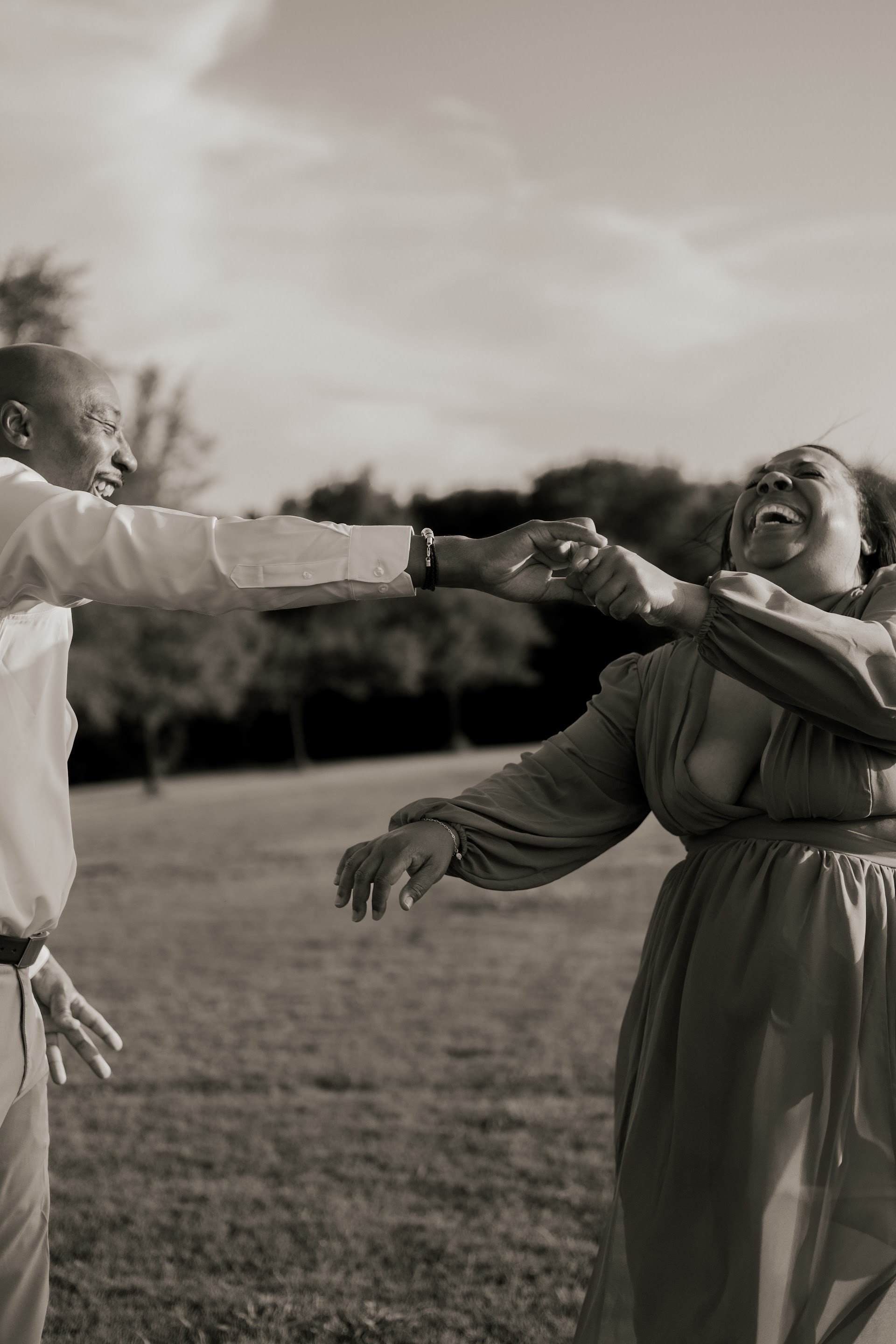 Couple laughing