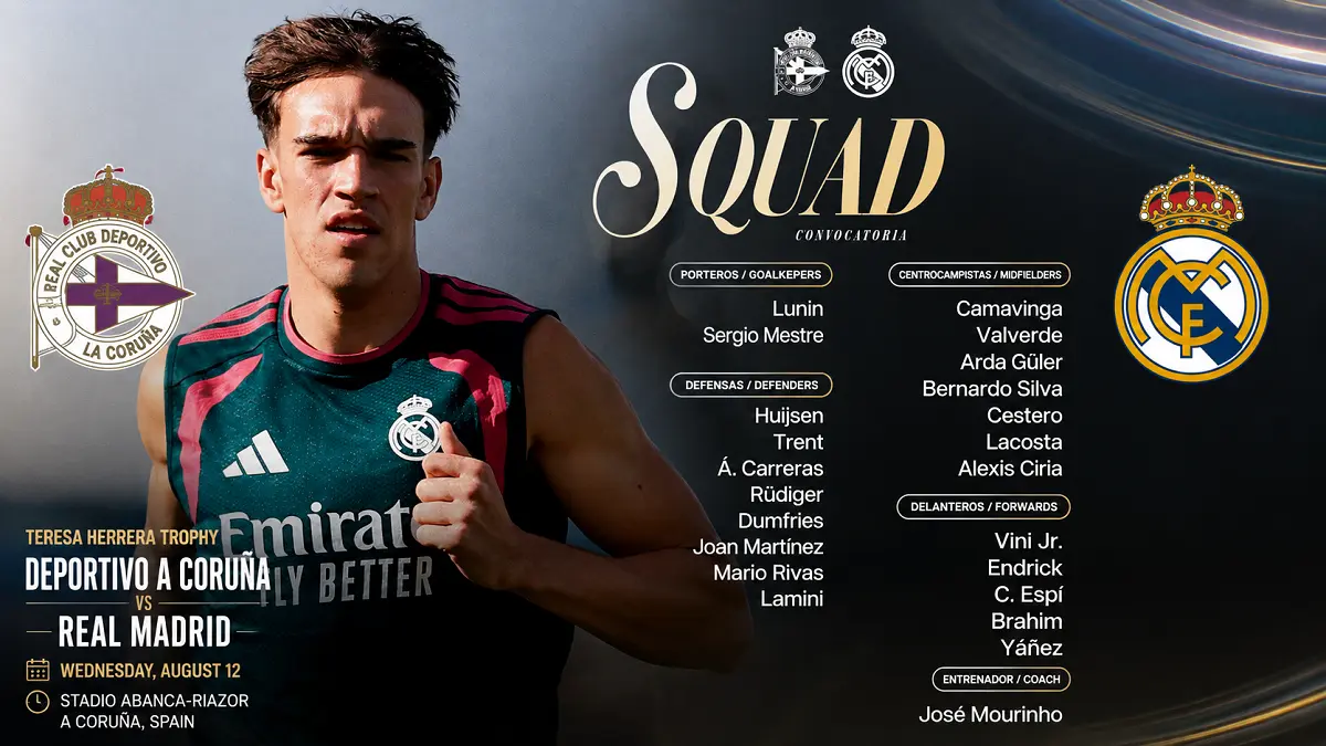 Pemain Real Madrid merayakan kemenangan atas Deportivo La Coruna dalam laga pramusim Trofi Teresa Herrera.