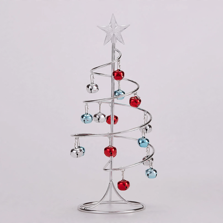 Mini-Weihnachtsbaum aus Eisen mit Glocken, 26 cm