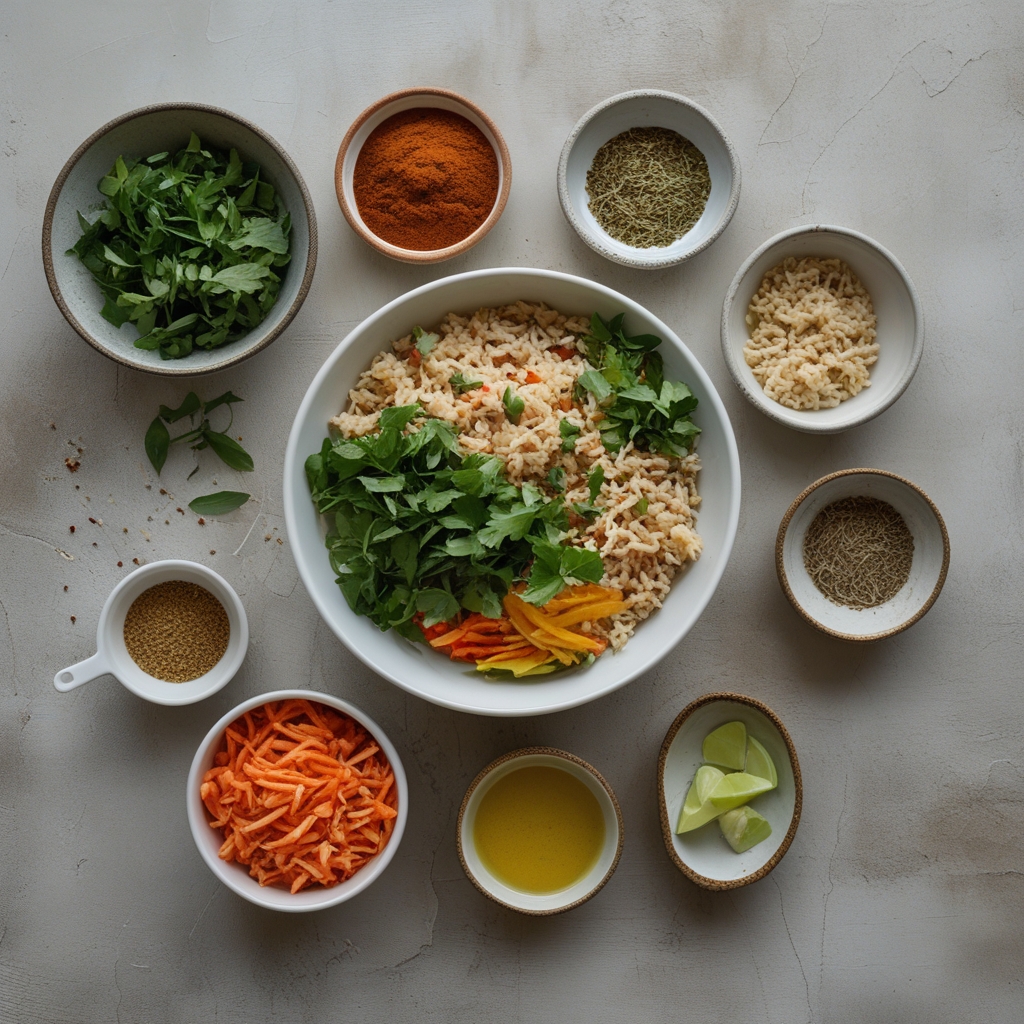 Ingredients for Easy Bang Bang Ground Turkey Rice Bowls | Quick & Flavorful Dinner