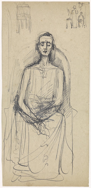 Zittende figuur met neergeslagen ogen 1869   1925