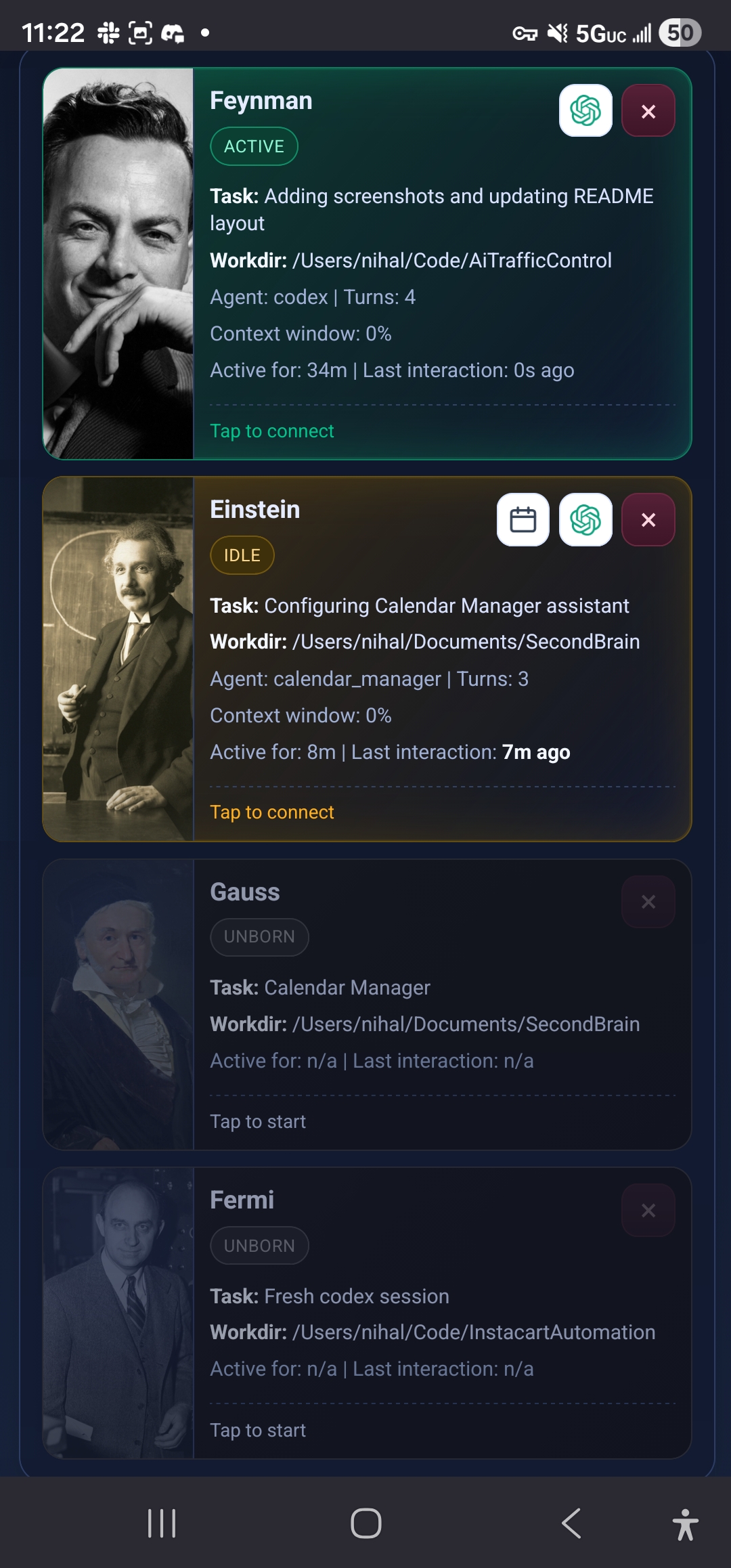 Scientist fleet states